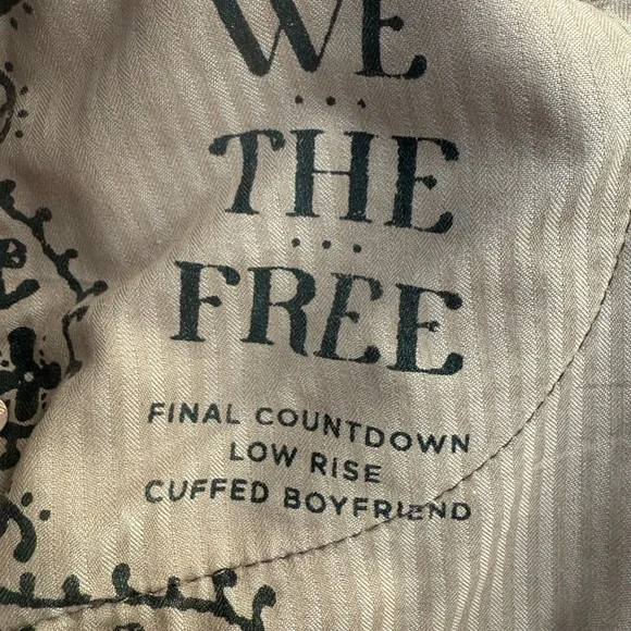 We the Free Final Countdown Cuffed Low Rise Jeans TUMBLEWEED 29 - Picture 13 of 16